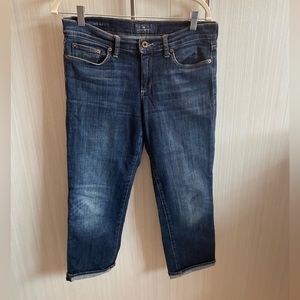 Lucky Brand Sweet Crop Mid Wash Cuffed Jeans‎ Size 8